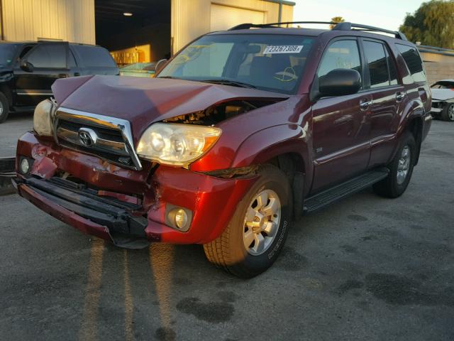 JTEZT14R968008956 - 2006 TOYOTA 4RUNNER SR MAROON photo 2