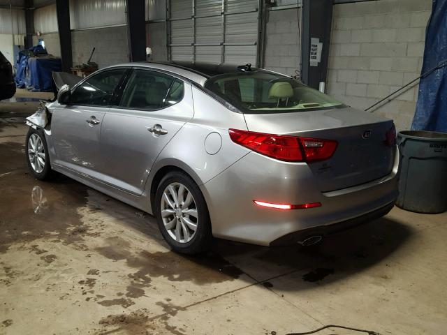 5XXGN4A78EG267802 - 2014 KIA OPTIMA EX SILVER photo 3