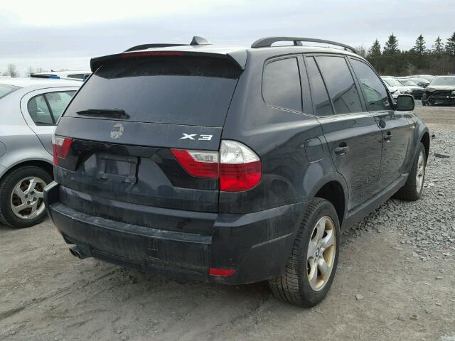 WBXPC93417WF03784 - 2007 BMW X3 3.0SI BLACK photo 4