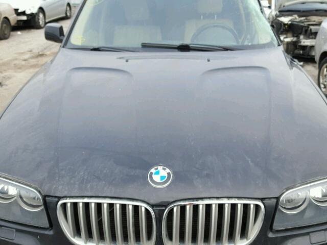 WBXPC93417WF03784 - 2007 BMW X3 3.0SI BLACK photo 7