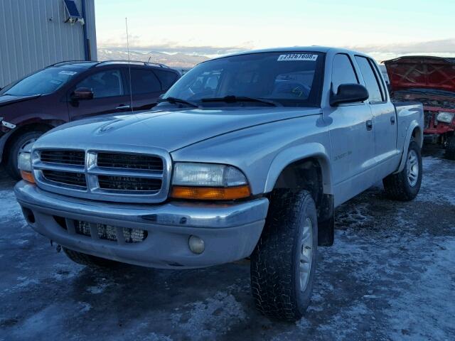 1B7HG48N62S644745 - 2002 DODGE DAKOTA QUA SILVER photo 2