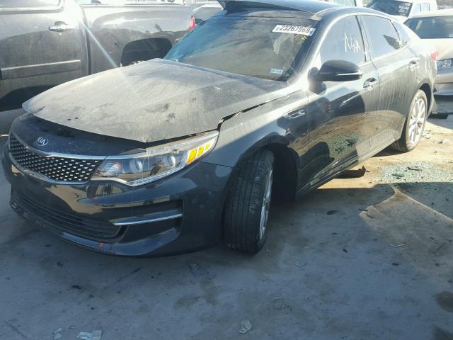 5XXGU4L33GG087966 - 2016 KIA OPTIMA EX BLACK photo 2