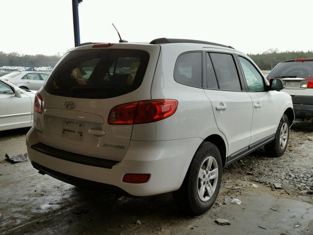 5NMSG13D89H304649 - 2009 HYUNDAI SANTA FE G WHITE photo 4