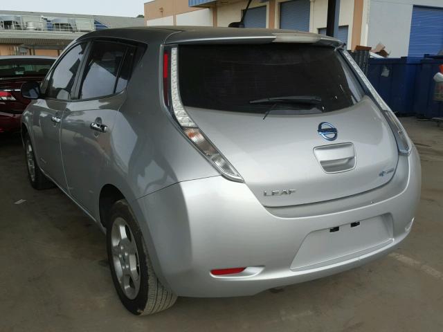 JN1AZ0CPXCT024363 - 2012 NISSAN LEAF SV SILVER photo 3