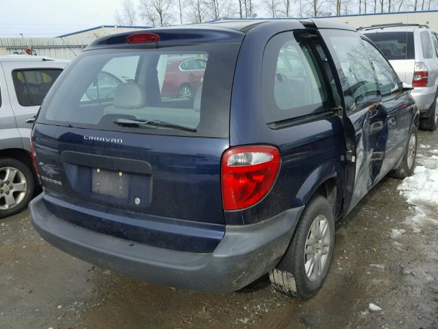 1D4GP25BX5B435526 - 2005 DODGE CARAVAN SE BLUE photo 4