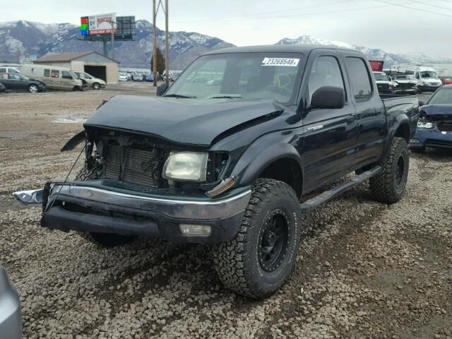 5TEHN72N74Z326924 - 2004 TOYOTA TACOMA DOU GREEN photo 2