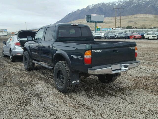 5TEHN72N74Z326924 - 2004 TOYOTA TACOMA DOU GREEN photo 3