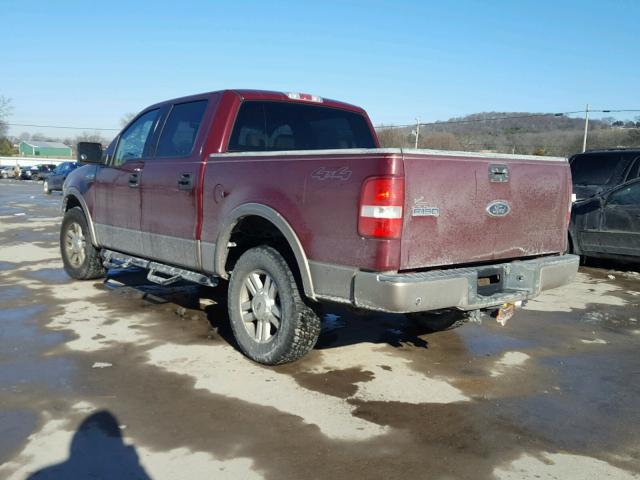 1FTPW14584KD00985 - 2004 FORD F150 SUPER RED photo 3