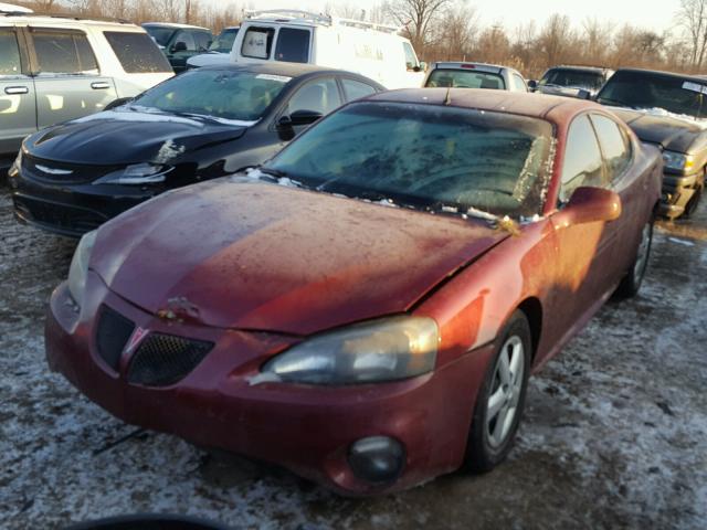 2G2WP542851300142 - 2005 PONTIAC GRAND PRIX BURGUNDY photo 2