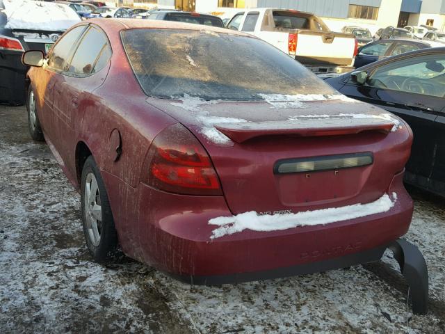 2G2WP542851300142 - 2005 PONTIAC GRAND PRIX BURGUNDY photo 3