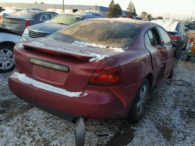 2G2WP542851300142 - 2005 PONTIAC GRAND PRIX BURGUNDY photo 4