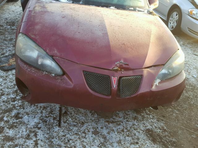 2G2WP542851300142 - 2005 PONTIAC GRAND PRIX BURGUNDY photo 7