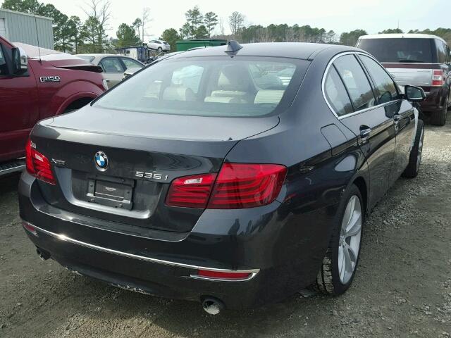 WBA5B3C55ED537162 - 2014 BMW 535 XI GRAY photo 4