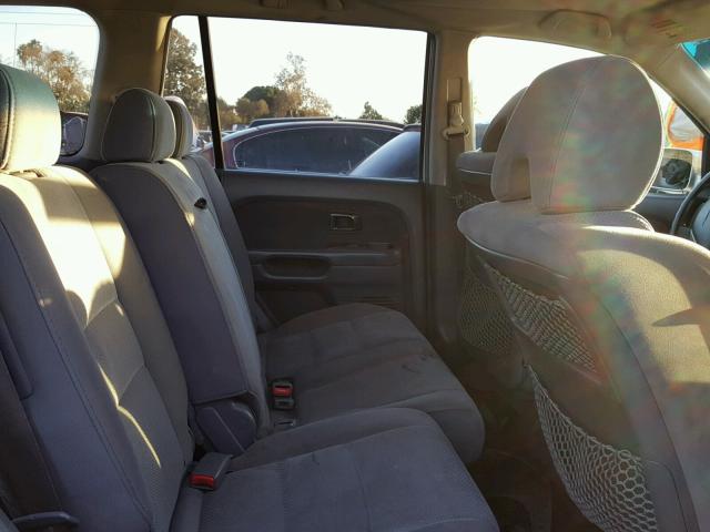 5FNYF28437B005497 - 2007 HONDA PILOT EX SILVER photo 6