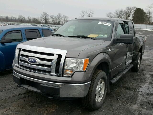 1FTEW1E88AFB26257 - 2010 FORD F150 SUPER GRAY photo 2