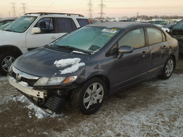 19XFA1F50BE050018 - 2011 HONDA CIVIC LX GRAY photo 2