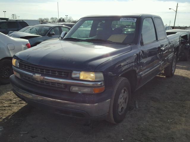 2GCEC19T6Y1404629 - 2000 CHEVROLET SILVERADO BLUE photo 2