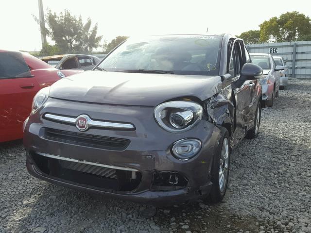 ZFBCFXDT1GP515604 - 2016 FIAT 500X LOUNG GRAY photo 2