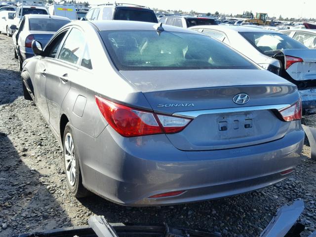 5NPEB4AC6DH547833 - 2013 HYUNDAI SONATA GLS GRAY photo 3