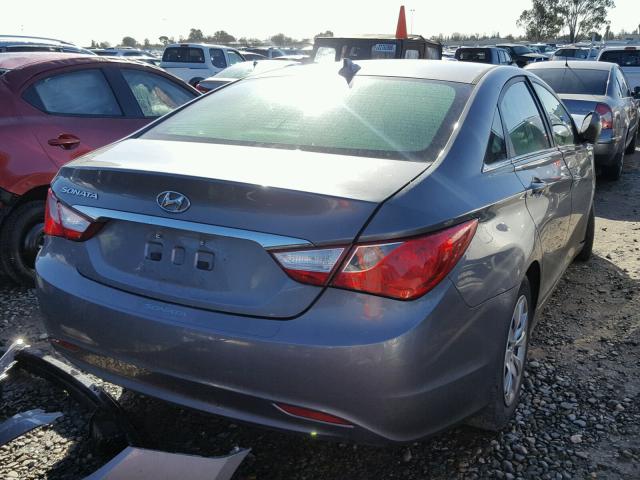 5NPEB4AC6DH547833 - 2013 HYUNDAI SONATA GLS GRAY photo 4