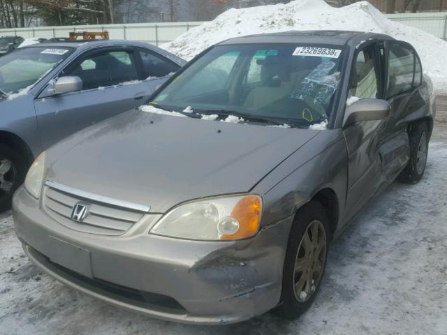 2HGES26703H530812 - 2003 HONDA CIVIC EX GRAY photo 2