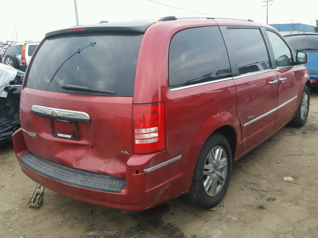 2A8HR64X68R689586 - 2008 CHRYSLER TOWN & COU RED photo 4