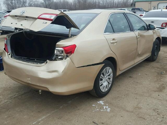 4T1BF1FK9CU089162 - 2012 TOYOTA CAMRY BASE GOLD photo 4