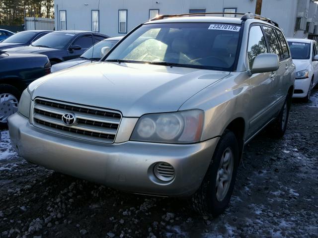 JTEGD21A330057640 - 2003 TOYOTA HIGHLANDER BEIGE photo 2