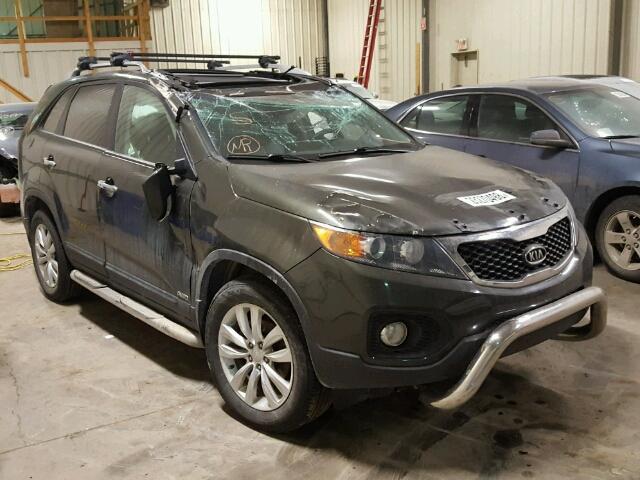 5XYKUDA22BG082380 - 2011 KIA SORENTO EX GREEN photo 1