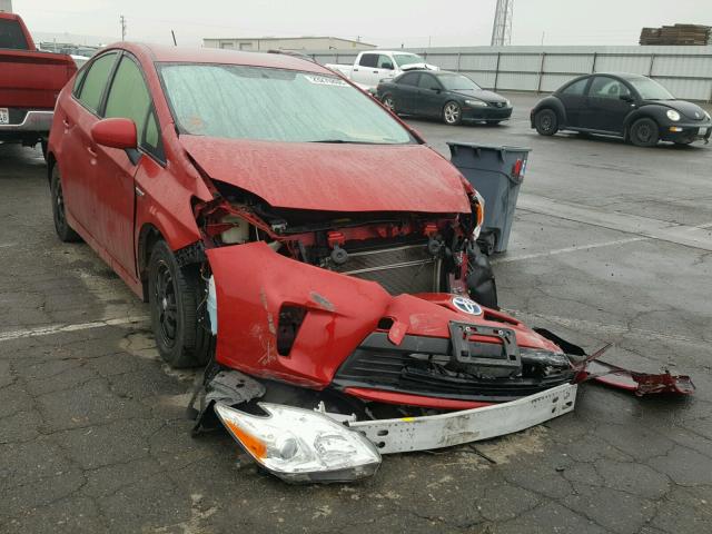 JTDKN3DU0C5436668 - 2012 TOYOTA PRIUS RED photo 1