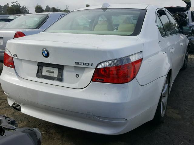 WBANE73556CM42011 - 2006 BMW 530 I WHITE photo 4