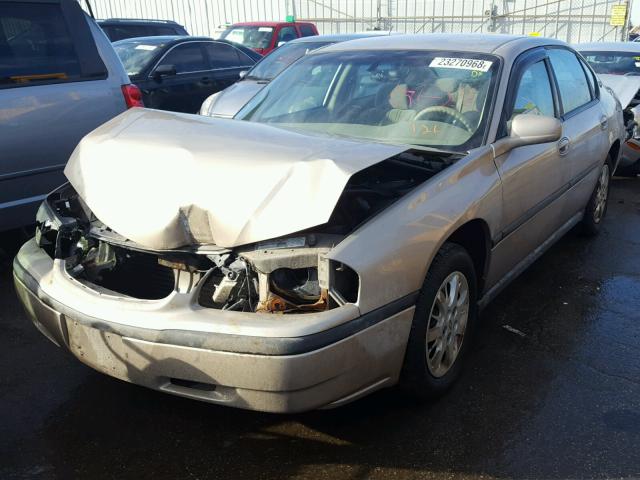 2G1WF52E939156670 - 2003 CHEVROLET IMPALA BEIGE photo 2