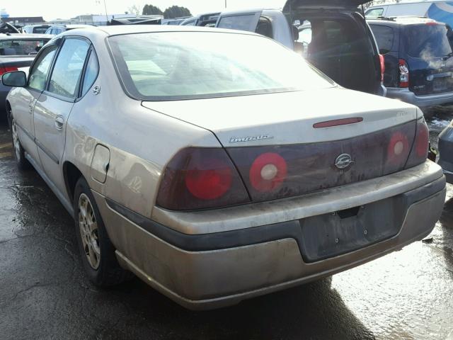 2G1WF52E939156670 - 2003 CHEVROLET IMPALA BEIGE photo 3