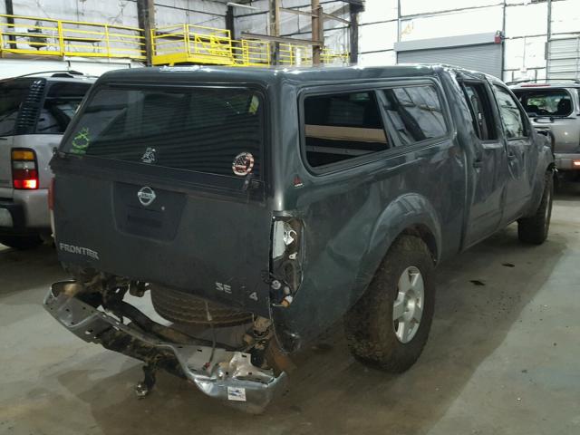 1N6AD09W77C409974 - 2007 NISSAN FRONTIER C GRAY photo 4