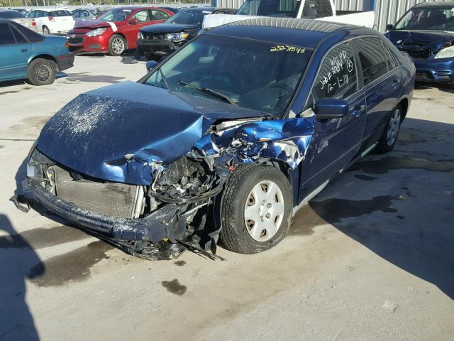 1HGCM56485L003311 - 2005 HONDA ACCORD LX BLUE photo 2