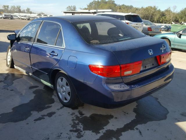 1HGCM56485L003311 - 2005 HONDA ACCORD LX BLUE photo 3