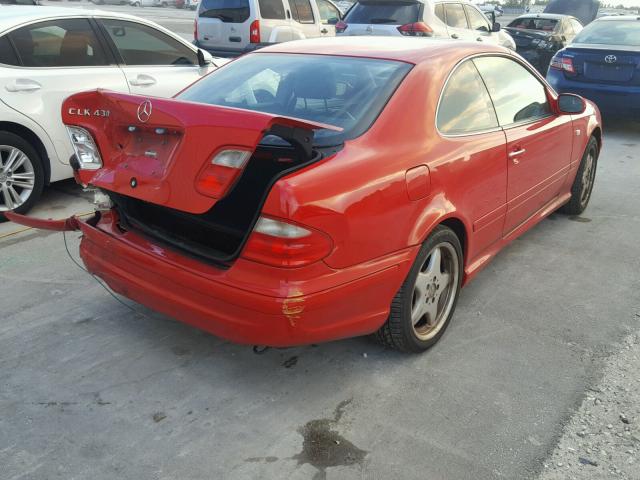 WDBLJ70G1XF079765 - 1999 MERCEDES-BENZ CLK 430 RED photo 4