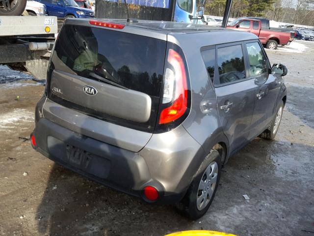 KNDJN2A29E7093939 - 2014 KIA SOUL GRAY photo 4