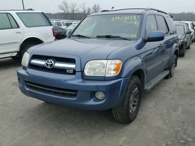 5TDZT38A86S266868 - 2006 TOYOTA SEQUOIA LI BLUE photo 2