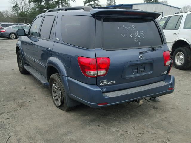 5TDZT38A86S266868 - 2006 TOYOTA SEQUOIA LI BLUE photo 3