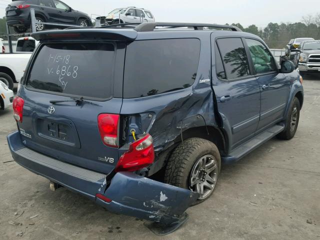 5TDZT38A86S266868 - 2006 TOYOTA SEQUOIA LI BLUE photo 4