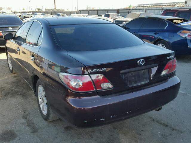 JTHBF30G720047887 - 2002 LEXUS ES 300 BURGUNDY photo 3