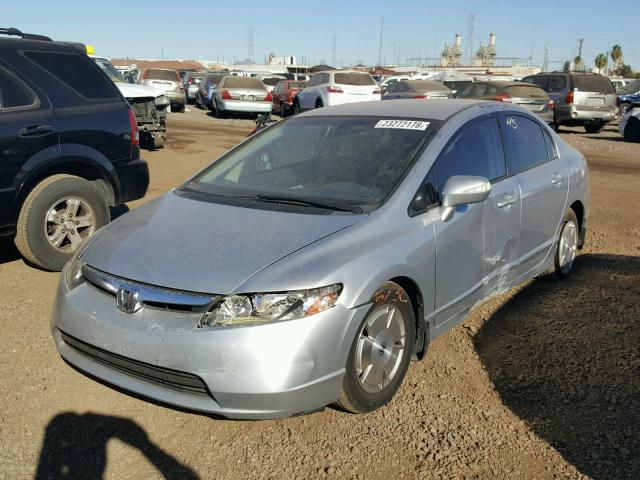 JHMFA36227S027747 - 2007 HONDA CIVIC HYBR GRAY photo 2