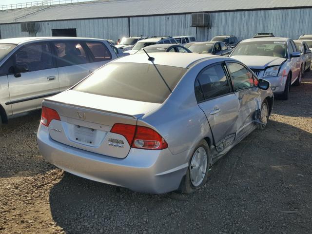 JHMFA36227S027747 - 2007 HONDA CIVIC HYBR GRAY photo 4