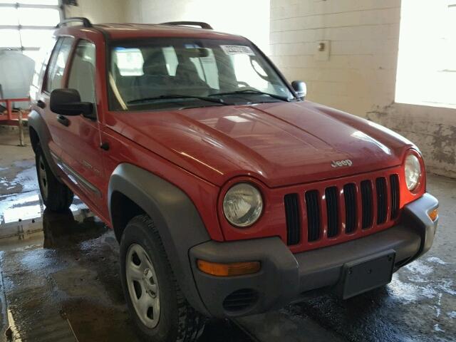 1J4GL48K72W148563 - 2002 JEEP LIBERTY SP RED photo 1