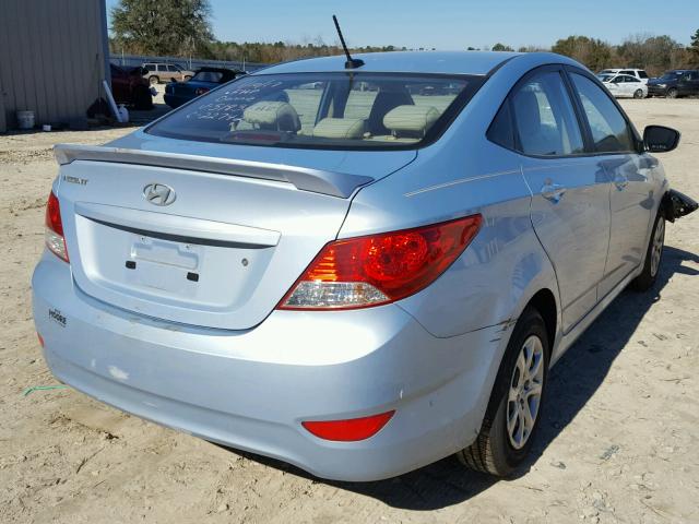 KMHCT4AE0DU518318 - 2013 HYUNDAI ACCENT GLS BLUE photo 4