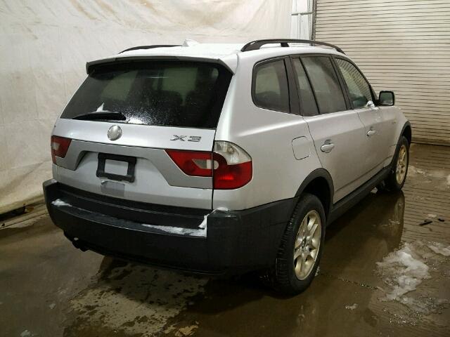 WBXPA734X4WB22067 - 2004 BMW X3 2.5I SILVER photo 4