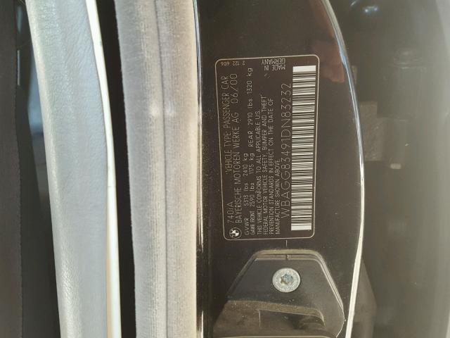 WBAGG83491DN83232 - 2001 BMW 740 I AUTO BLACK photo 10