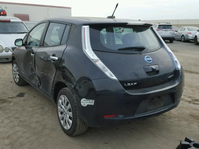 1N4AZ0CP1DC424803 - 2013 NISSAN LEAF S BLACK photo 3