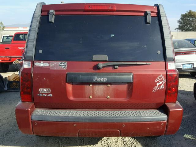 1J8HG48K97C574397 - 2007 JEEP COMMANDER BURGUNDY photo 10